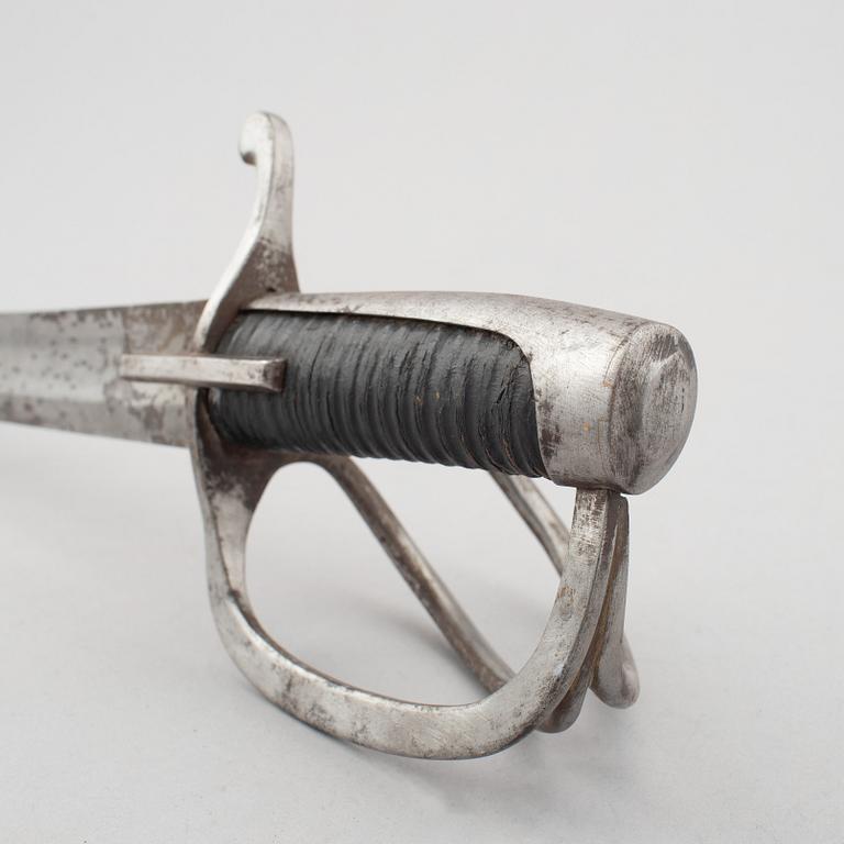 Sabre, Swedish, m/1825 for hussars, with scabbard.