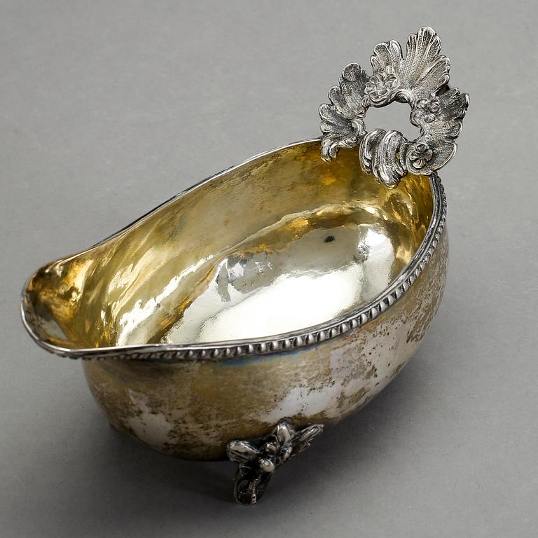 GRÄDDSNÄCKA, silver Jacob lampa, Stockholm 1780. Rokoko. Total vikt 257 gr.