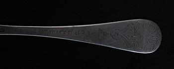 SKED, silver, okänd mästare, märkt 1735.