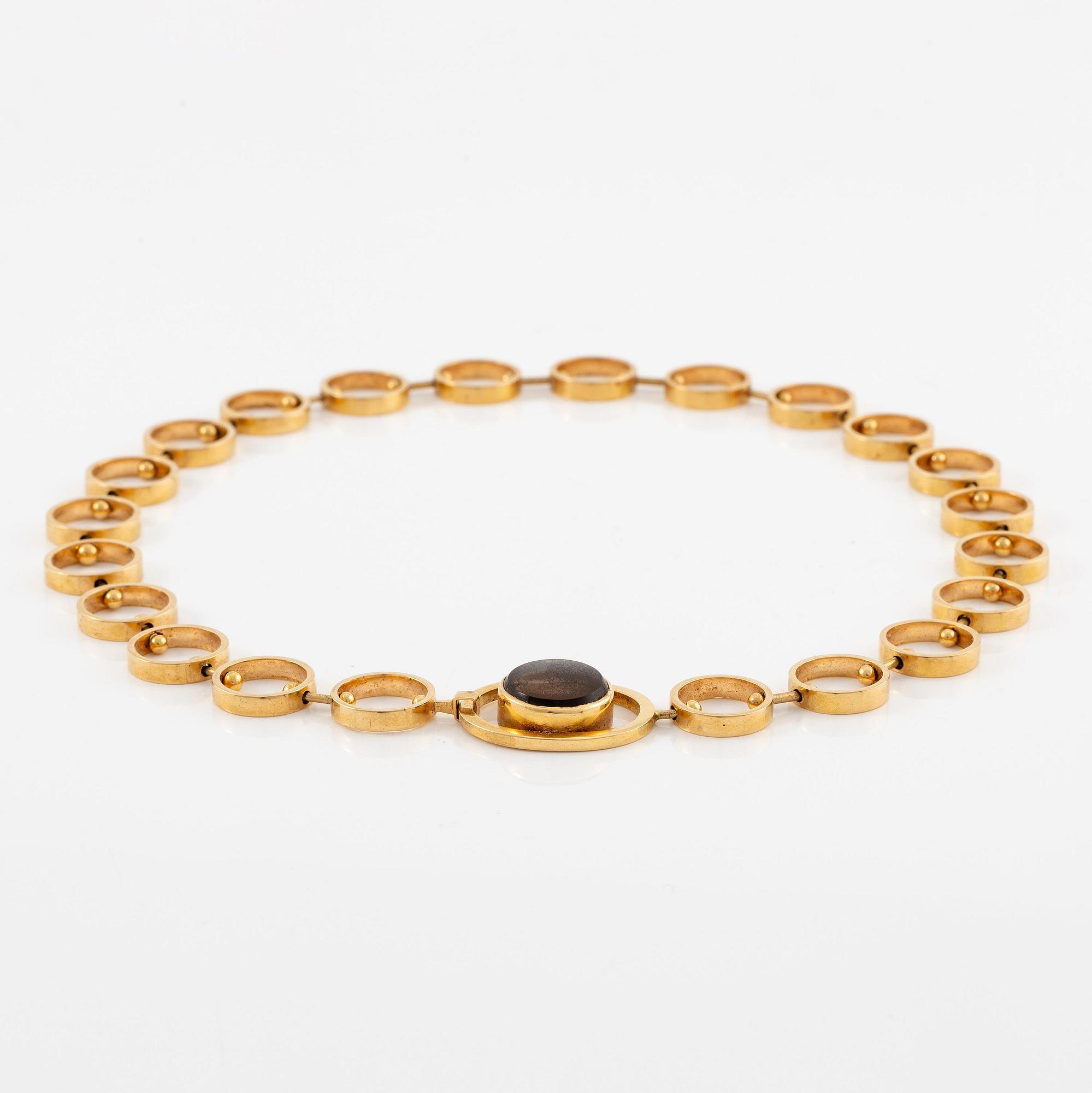 Karl-Ingemar Johansson, a necklace 18K gold with smoky quartz, Gothenburg 1963.