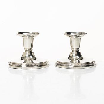 A pair of silver candlesticks, MGAB, Uppsala, 1966.
