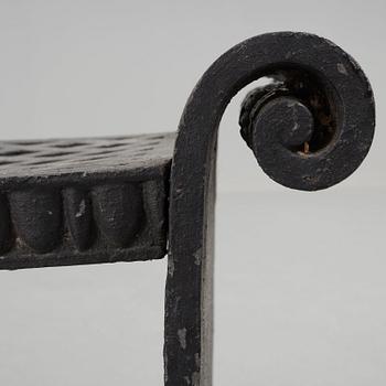 Folke Bensow, A Folke Bensow Swedish Grace cast iron stool, model 'Taburett Nr 1', Näfveqvarn, Sweden circa 1925.