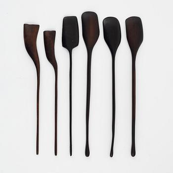 Magnus Ek, a set of six wood spoons for Oaxen Krog.