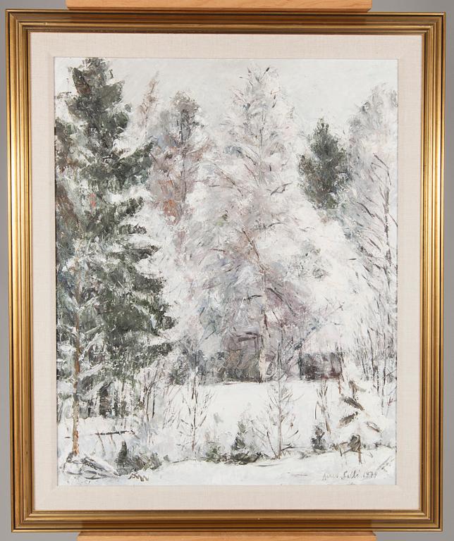 AARES SALLI, öljy kankaalle, signerad och daterad 1979.