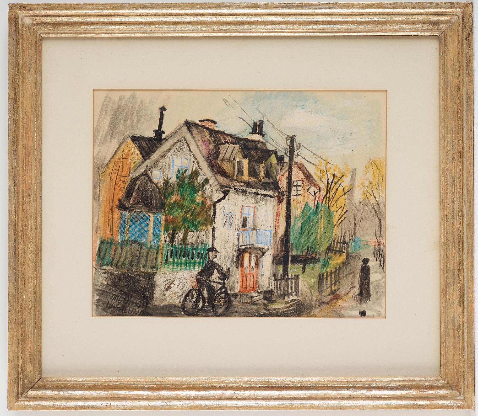 Olle Olsson-Hagalund, Street scene Hagalund.