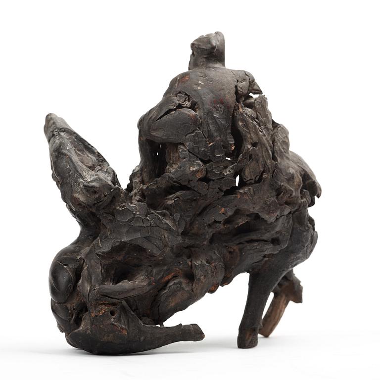 A Chinese root sculpture, Qing dynasty, presumably 18th Century.