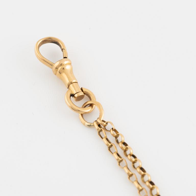 Goldchain with lock. 18 carat gold, Gustav Dahlgren & Co, Malmö, 1905.