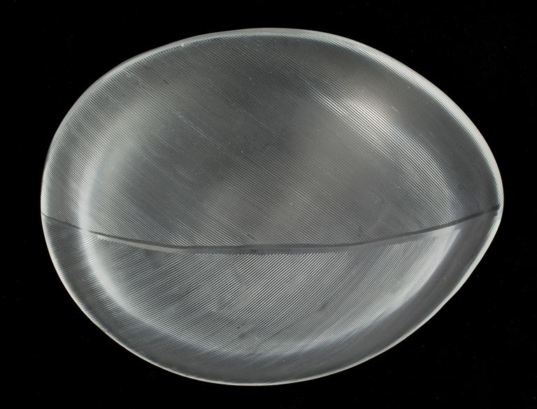 TAPIO WIRKKALA, FAT, glas, "Blad", Tapio Wirkkala, Iittala, sign.