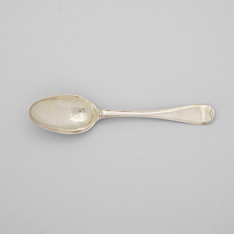 A Swedish 18th century silver-gilt large spoon, mark of Julius Marianus Bergs, Stockholm 1771.