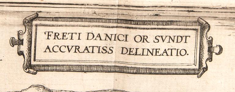 Georg Braun & Franz Hogenberg, kopparstick över Helsingör, först utgivet 1588.