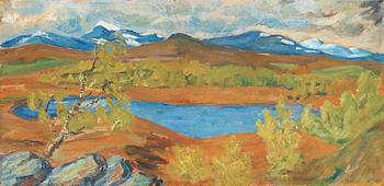 31. Helmer Osslund, "Fjällandskap" (Swedish mountain landscape).