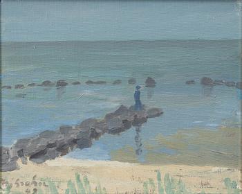 Hjalmar Grahn, 'Boy on a Stone Pier'.