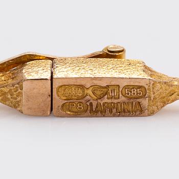 Björn Weckström, a 14K gold and platinum bracelet 'Arabesque' for Lapponia 1992.