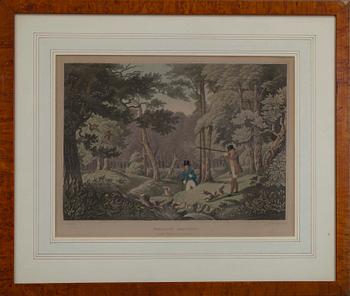 LITOGRAFIER, 4 st, R.Havell Jr, England, 1800-tal.