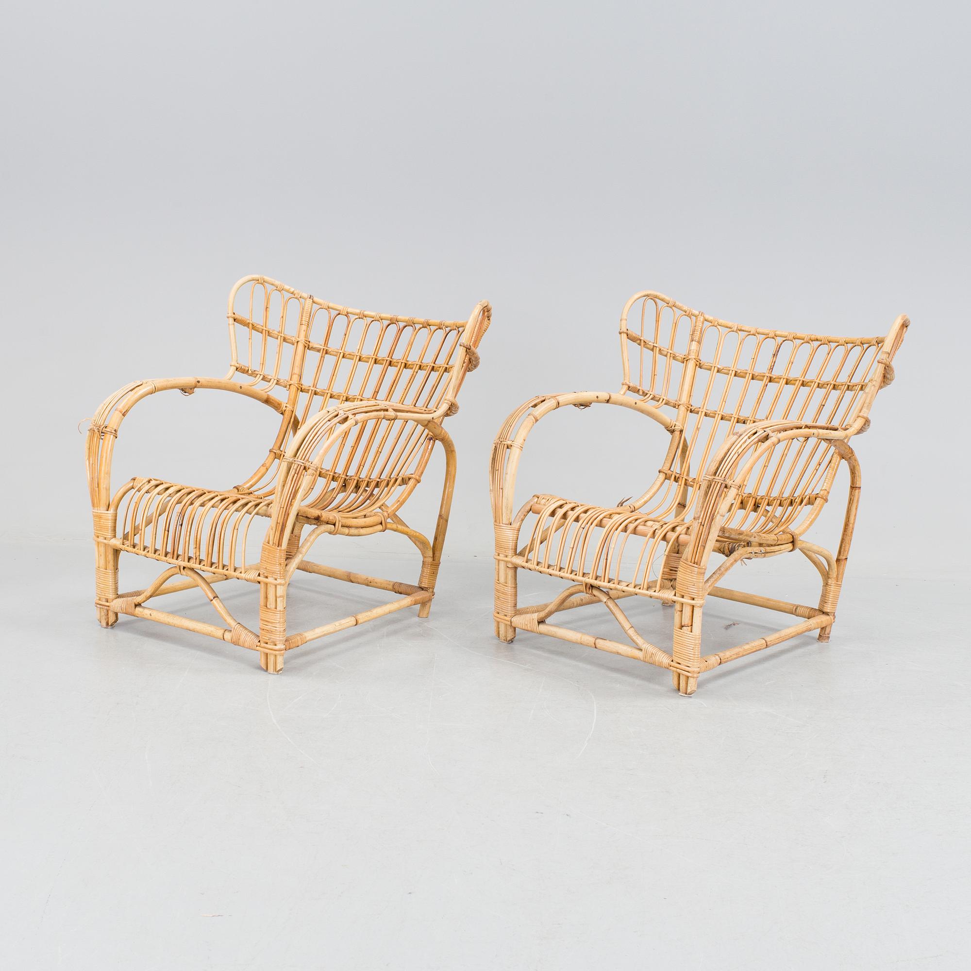 FÅTÖLJER, ett par, troligen Viggo Boesen, Danmark.