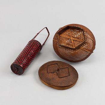 Two Japanese baskets, early 20th Century.