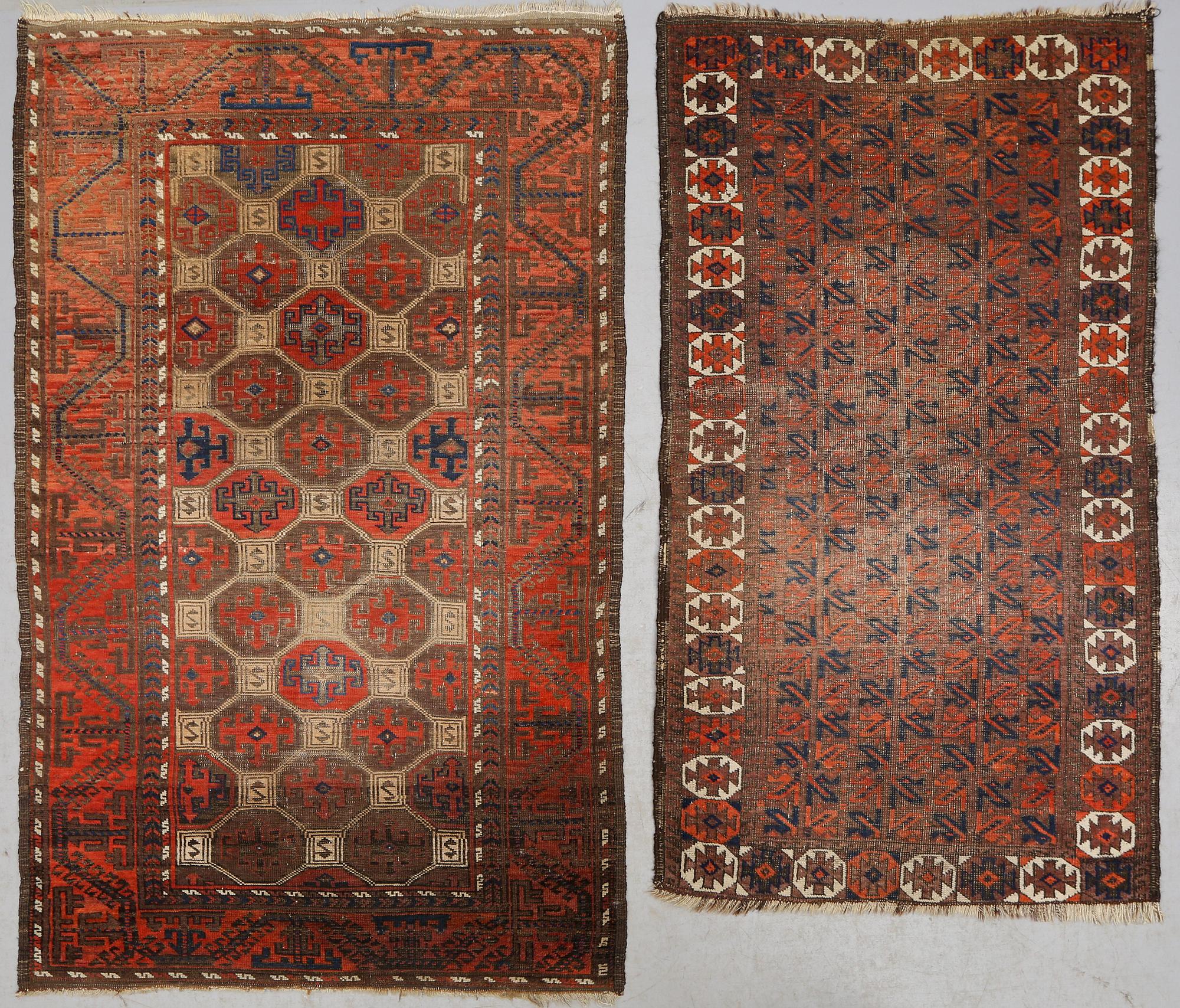 MATTOR, 2 st, Belutch, semiantika, 157 x 92 respektive 143 x 87 cm.