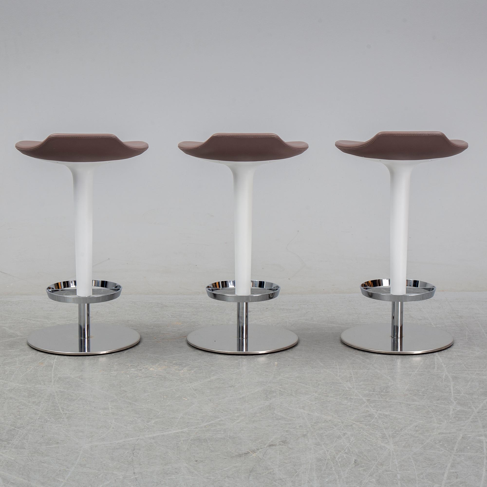 Simon Pengelly, a set of three 'Babar' bar stools from Arper, Italy.