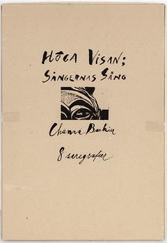 CHANNA BANKIER, mapp med 8 färgserigrafier, signerade och numrerade EA 7/25 .