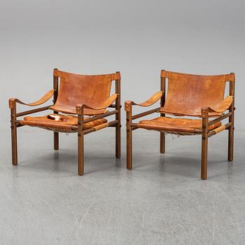 A pair of 'Sirocco' easy chairs by Arne Norell.