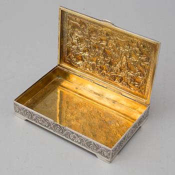 a persian silver box by Saraian, Vartan, Esfahan, Iran, after 1950.