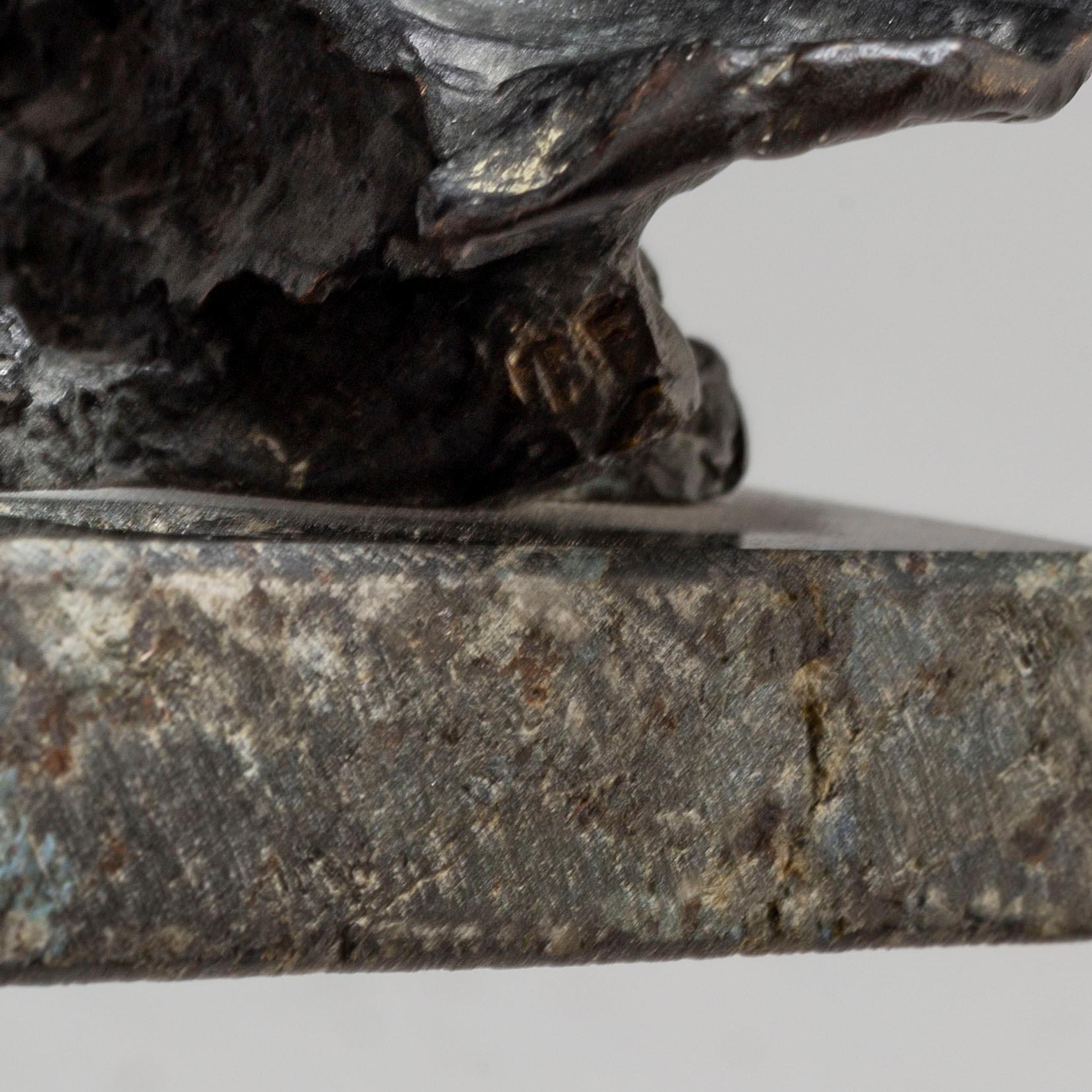 TORSTEN FRIDH, Skulptur, brons. Sign. Höjd 17 cm, längd 18 cm.