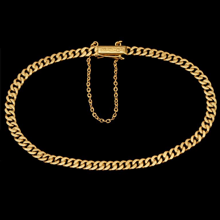 ARMLÄNK, 18k guld, stämplat SR, Köping, 1945. Vikt 7 g.