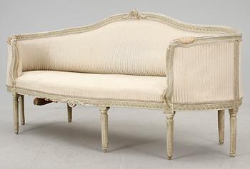 BADKARSSOFFA, gustaviansk stil, 1800-talets slut.