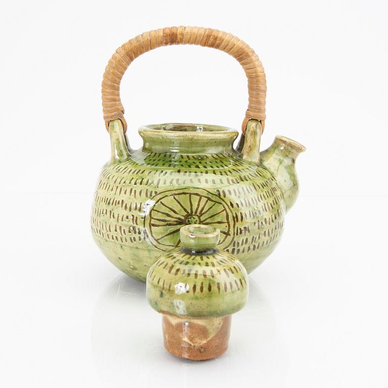 Signe Persson-Melin, a signed and dated -50 glazed stoneware tea pot.