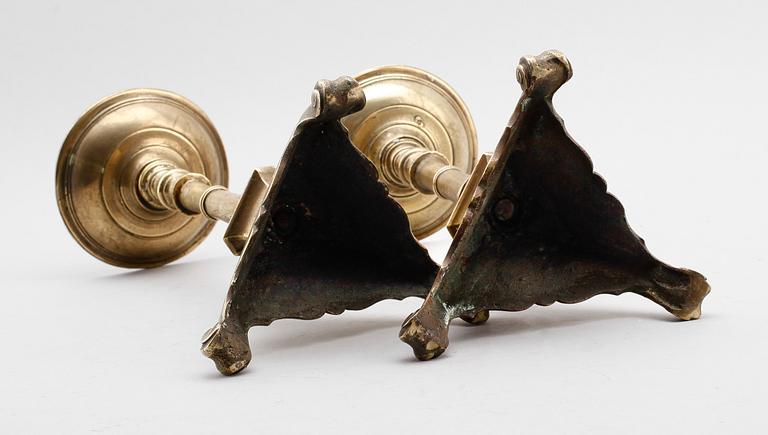 LJUSSTAKAR, brons, 1600-/1700-tal.