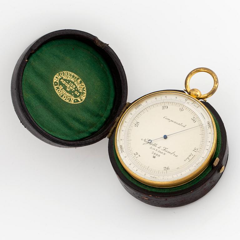 ALTIMETER, Negretti & Zambra, London, 1820s.
