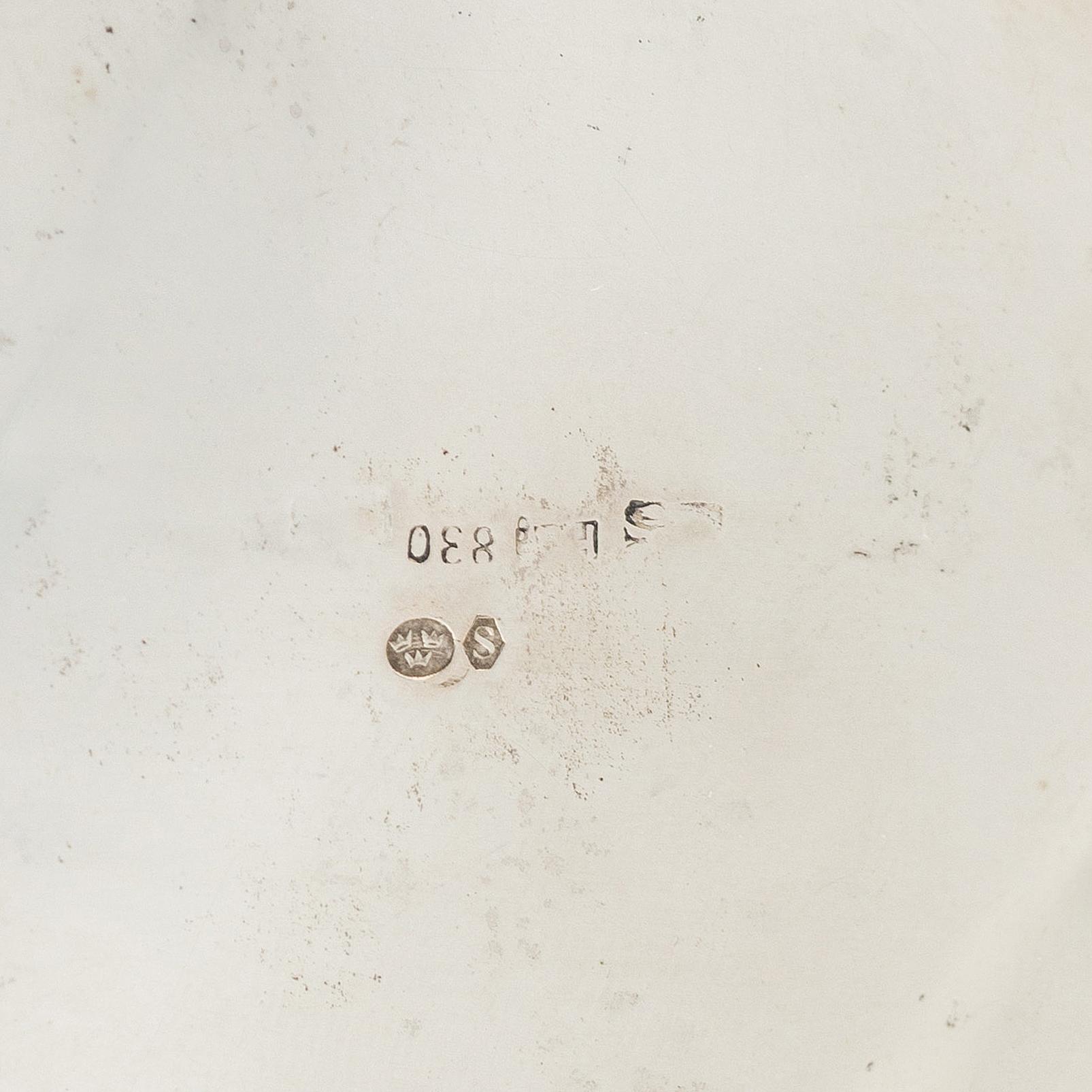 Kaffeservis, 3 delar, silver, rokokostil, 1900-tal.