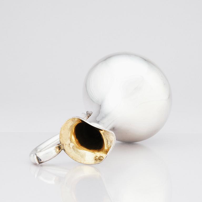 A Swedish parcel-gilt silver decanter, mark of Christian Hammer, Stockholm 1876.