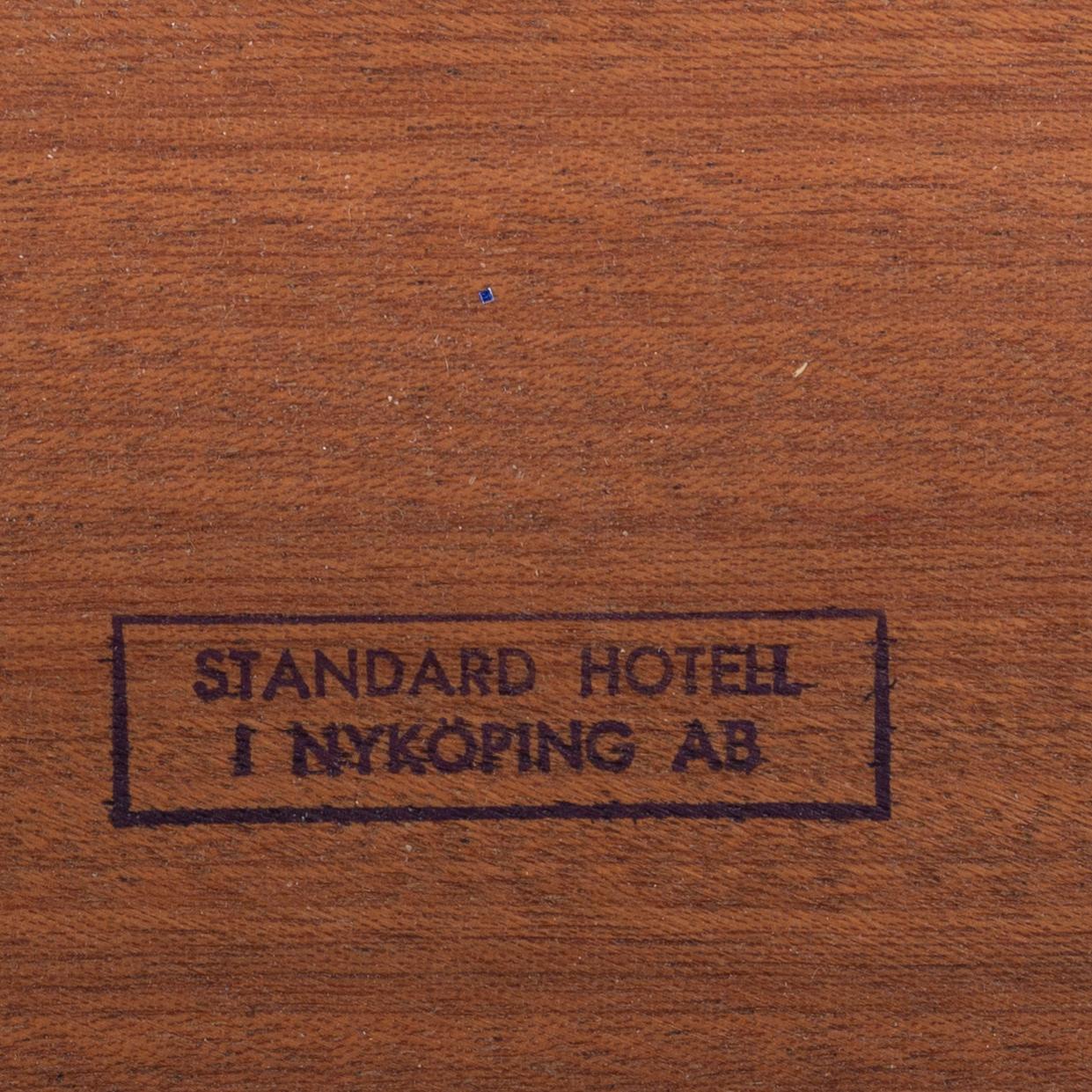 KERSTIN HÖRLIN-HOLMQUIST,  pair of mahogany bedside tables from Nordiska Kompaniet.