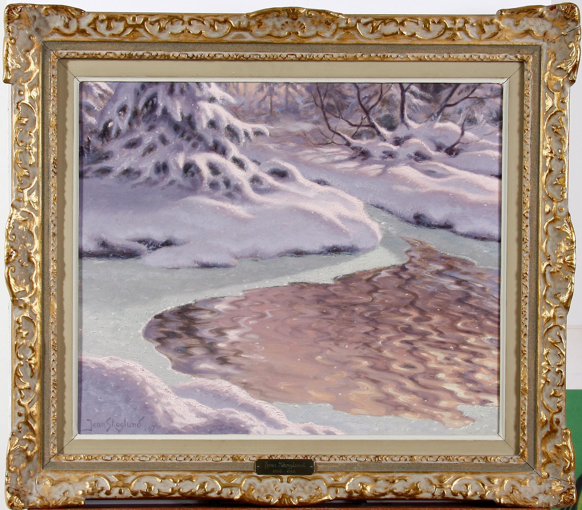 SKOGLUND, JEAN. Olja på duk, sign o dat -47.