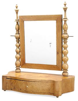 110. AN ELM DRESSING MIRROR,