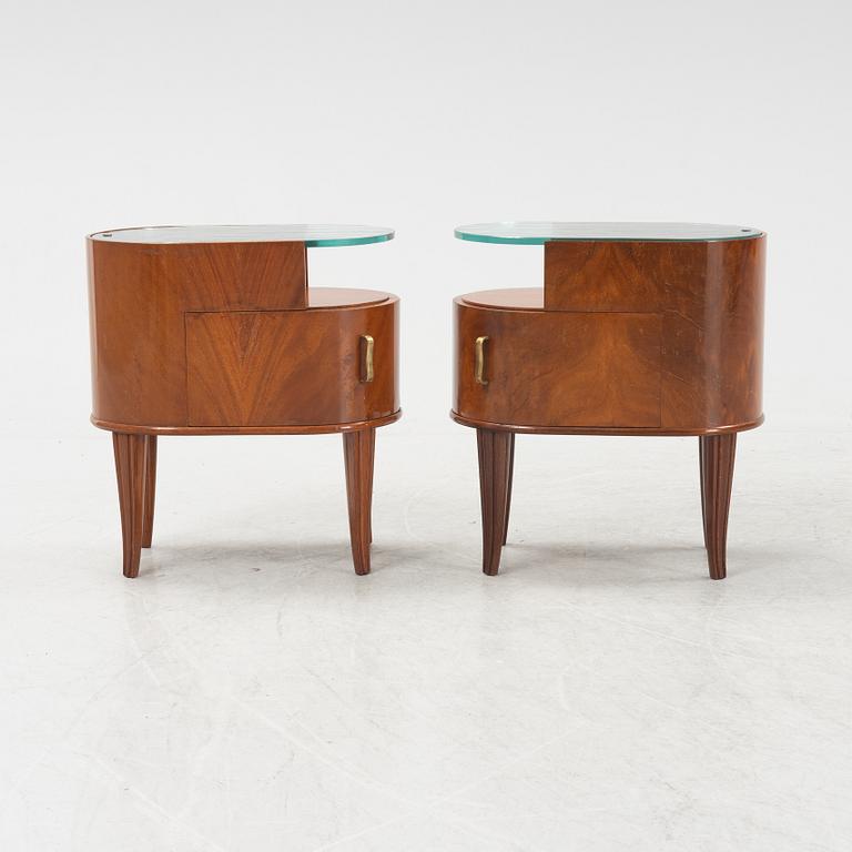 Axel Larsson, probably. A pair of Swedish Modern bedside tables, Svenska Möbelfabrikerna Bodafors, 1940's.