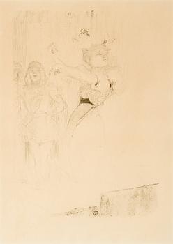 Henri de Toulouse-Lautrec, "LENDER DANSANT LE PAS DU BOLÉRO, DANS CHILPERIC (1895)".