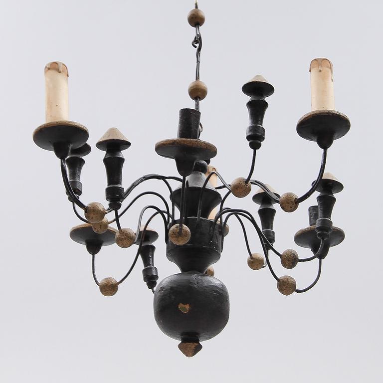 TAKLAMPA, 1800-/1900-tal. Höjd ca 35 cm.