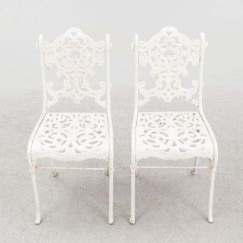 Garden furniture, 3 pieces, mid-20th century.