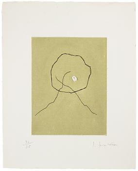 Lucio Fontana, "L'Épée dans l'eau" ur "Dix eaux-fortes" (Alain Jouffroy).