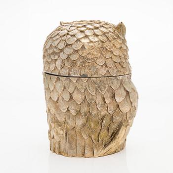 Mauro Manetti, a 1960s owl ice-bucket, Fonderia d'Arte, Italy.