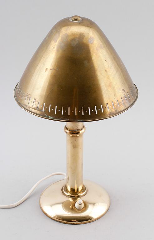 BORDSLAMPA, mässing, ASEA, 1900-talets mitt.