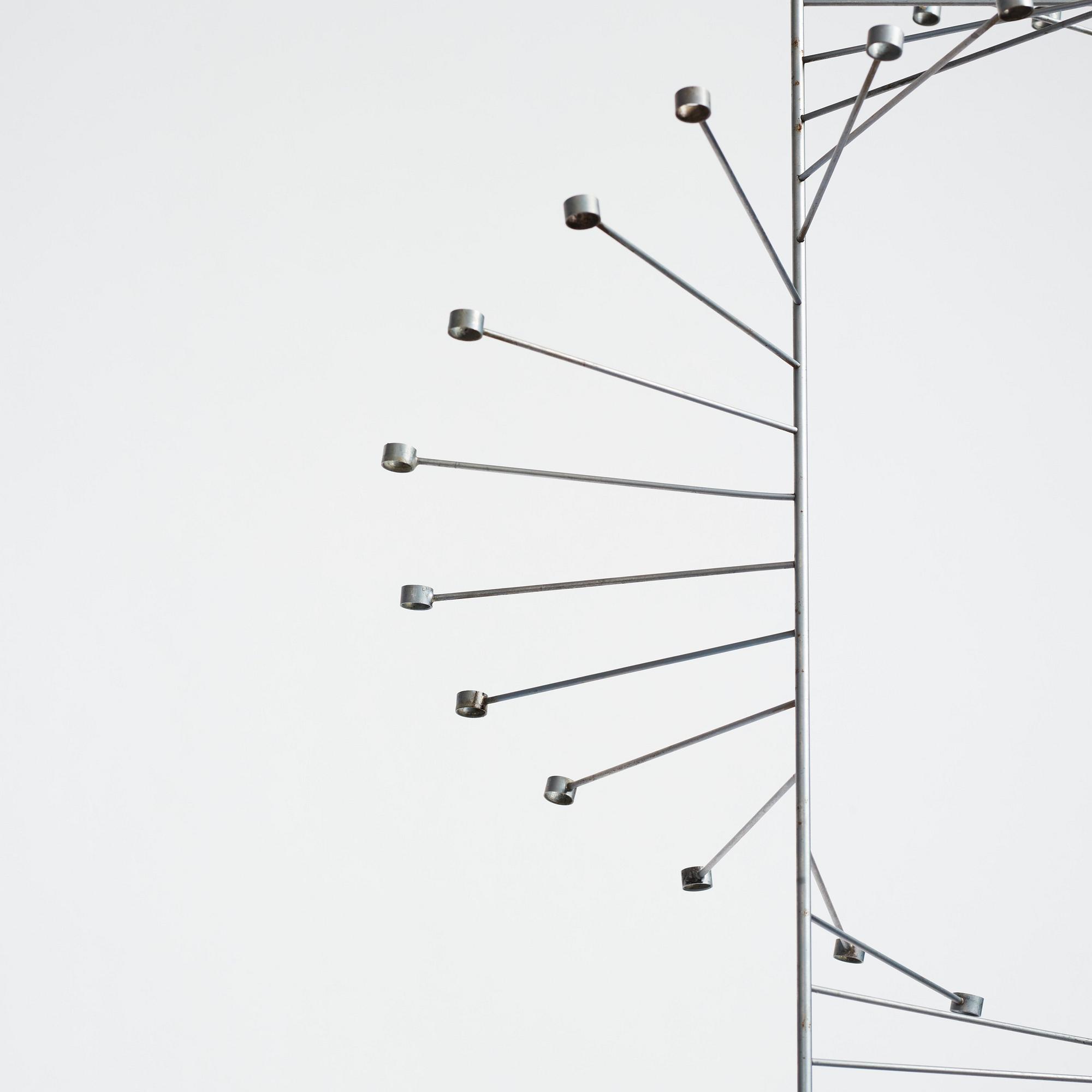 Poul Kjaerholm, a "PK 101" chandelier for E Kold Christensen, Denmark post 1956.