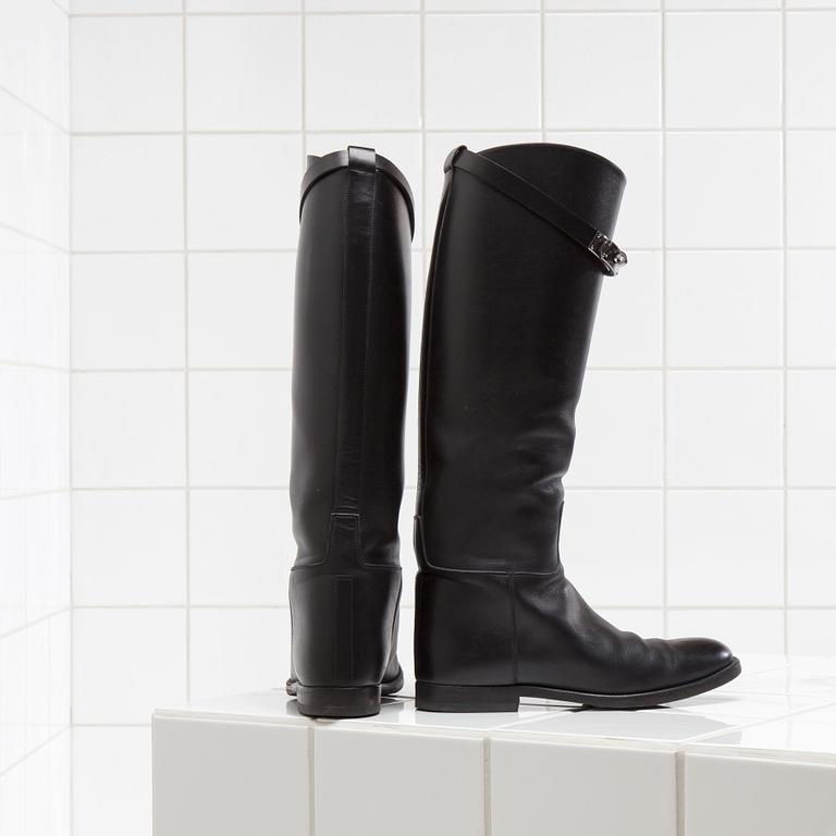 STÖVLAR, Hermès, "Jumping" storlek 37,5.