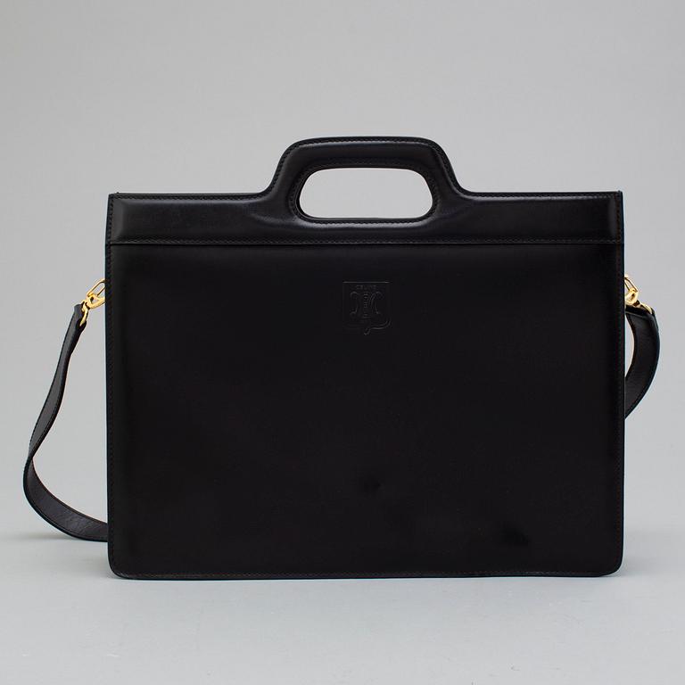 CÉLINE leather briefcase.