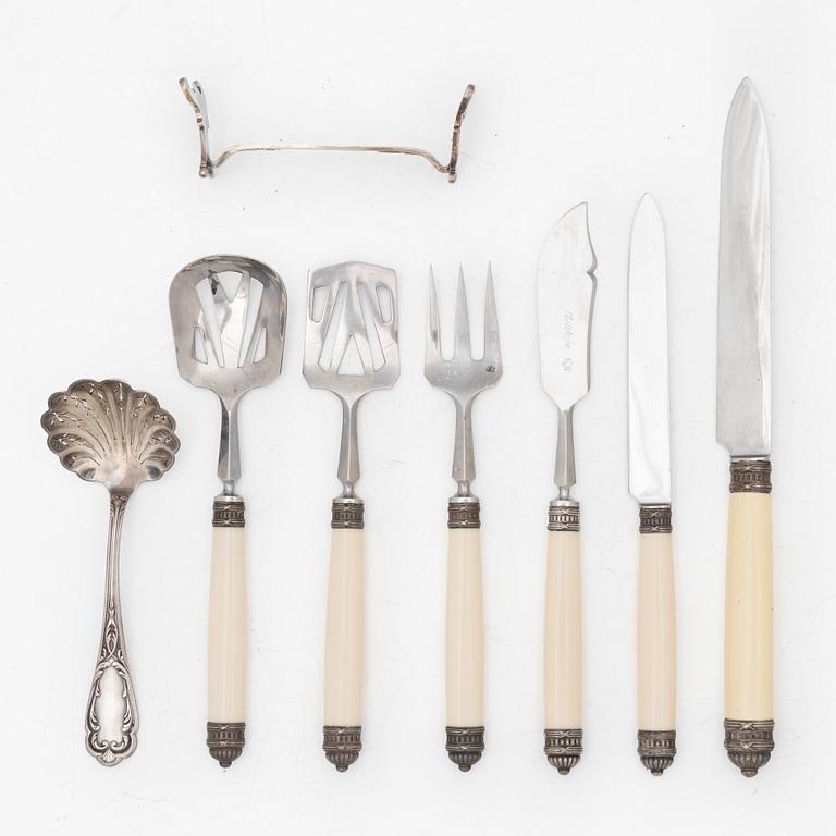 Christofle, an 111-piece silver-plate 'Rubans' flatware set, France, 20th century.