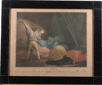 FÄRGGRAVYRER, ett par, 1800-tal.