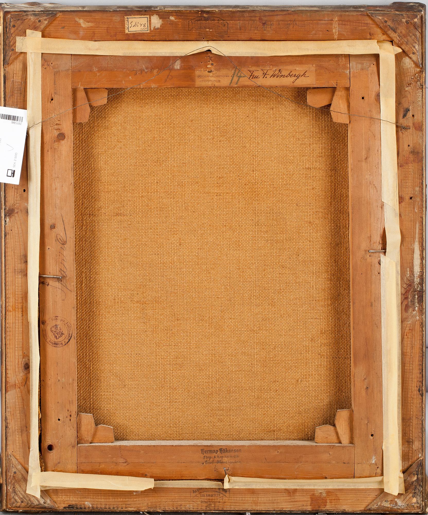 LOUIS SPARRE, olja på duk, sign o dat. 1918.