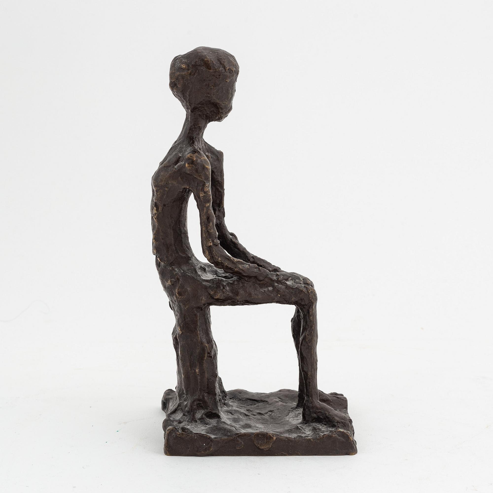 Asmund Arle, skulptur, brons, signerad och daterad 1950.